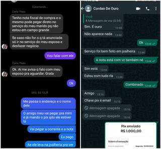 Troca de mensagens entre amigo de Flávio e golpista. (Foto: Reprodução)