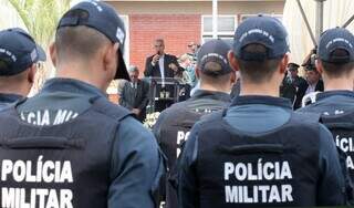 Policiais militares durante cerimônia de formatura realizada em setembro com a presença do governador Reinaldo Azambuja (PSDB). (Foto: Chico Ribeiro)