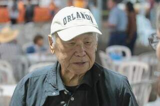 Eiji Kanezaki, de 84 anos, é o presidente da associação da Colônia Jamic. (Foto: Marcos Maluf)