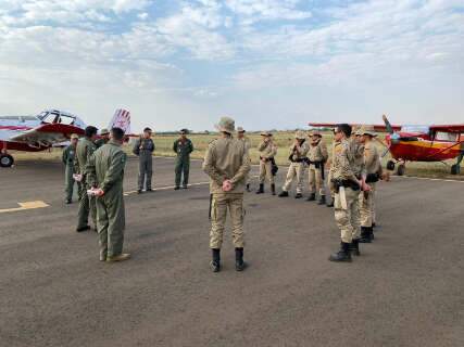 Aeronaves voltam à Corumbá para combate ao fogo no Pantanal
