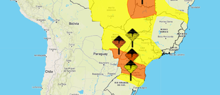 Mapa de alertas divulgado pelo Inmet (Instituto Nacional de Meteorologia (Imagem: Reprodução/Inmet)