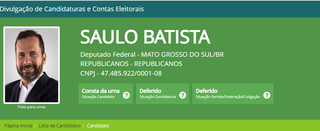 Saulo Batista é candidato a deputado federal. (Foto: Reprodução)