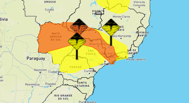 Meteorologia renova alerta de tempestade com queda de granizo 