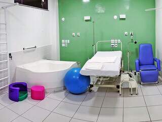 Sala de parto da maternidade Cândido Mariano, em Campo Grande. (Foto: Divulgação/Maternidade Cândido Mariano)