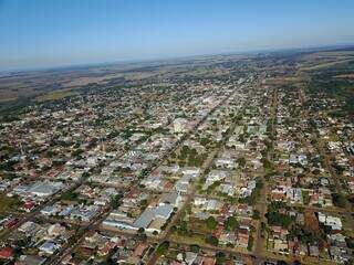 Cidade de Amambai, no sul de Mato Grosso do Sul, vista de cima (Foto: Divulgação)