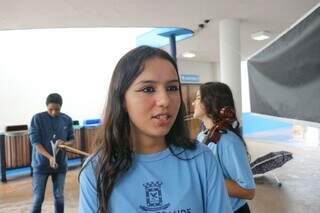 Ana Beatriz foi uma das alunas que participou da final do concurso. (Foto: Paulo Francis)