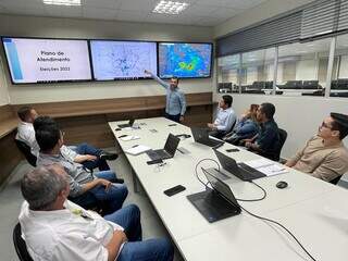 Reunião de planejamento do plano de atendimento de energia nas eleições. (Foto: Divulgação)