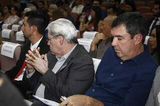 Da esquerda para direita, André Puccinelli (MDB) e Eduardo Riedel (PSDB). (Foto: Alex Machado)