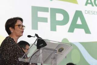 Tereza Cristina quando tomou posse na FPA (Frente Parlamentar da Agropecuária) (Foto: Divulgação)