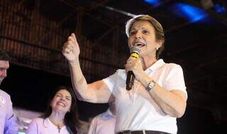 Ex-ministra e agora senadora da República, Tereza Cristina durante campanha (Foto: Divulgação)