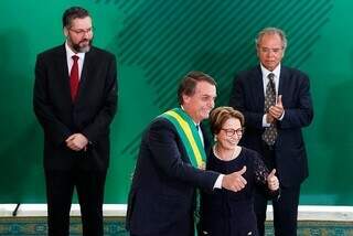 Tereza Cristina durante posse como ministra da Agricultura no governo Bolsonaro (Foto: Divulgação)
