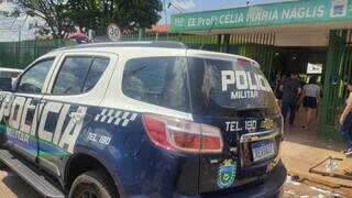 Polícia Militar em ronda nas seções eleitorais. (Foto: Campo Grande News)