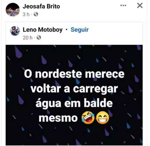 Em reduto nordestino do Estado, pastor propaga post xenof&oacute;bico 