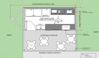 Planta da cantina a ser implantada na sede do MPMS. (Foto: Reprodução)