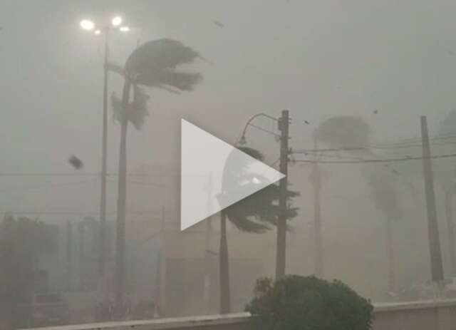 Tempestade com ventos de 86 km/h atinge Corumb&aacute;