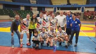 Time feminino UCDB A, campeão da rodada. (Foto: Divulgação)