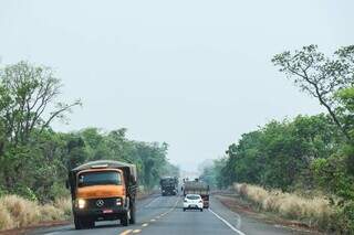 Trecho da rodovia BR-163, uma das que já possui concessão em Mato Grosso do Sul. (Foto: Arquivo/Campo Grande News)