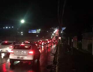 Congestionamento na Avenida Ceará. (Foto: Direto das Ruas)