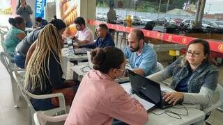 Cadastro de interessados em procurar emprego por meio de ações do município. (Foto: Prefeitura de Campo Grande)