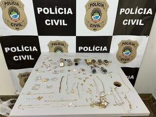 Itens recuperados pela Polícia Civil. (Foto: Divulgação)