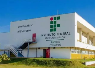 Fachada do Instituto Federal em Ponta Porã, município a 313 quilômetros de Campo Grande (Foto: Divulgação) 