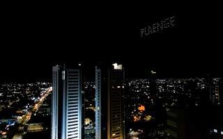 Show de luzes com drones celebra entrega da 2º torre do The Place Corporate. (Foto: Cyro Clemente)