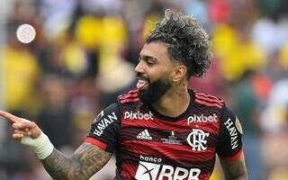 Gabigol comemorando gol marcado na final (Foto: Divulgação)