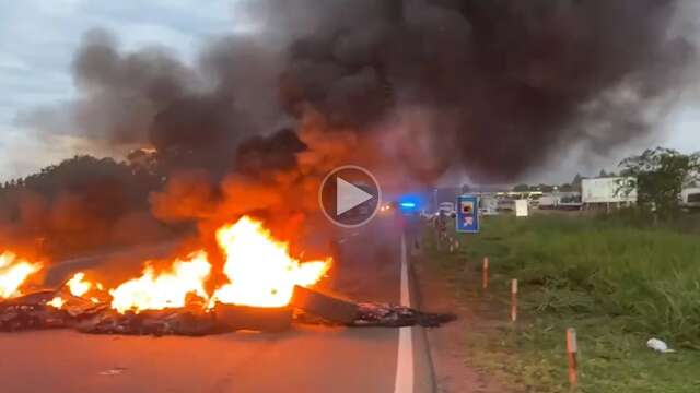 Ao todo, 14 trechos de rodovias est&atilde;o bloqueados em Mato Grosso do Sul