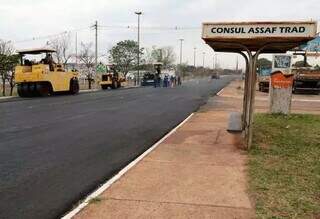 Avenida Cônsul Assaf Trad deve receber recapeamento. (Foto: Divulgação/Prefeitura)