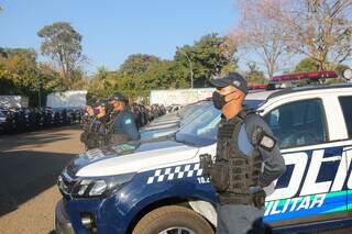 Militar do 10º Batalhão de Campo Grande (Foto: Paulo Francis)