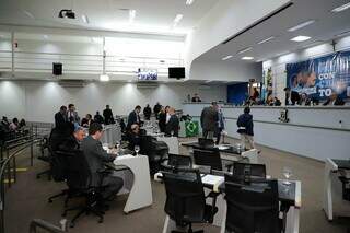 Vereadores durante sessão na última quinta-feira (3) na Câmara Municipal de Campo Grande. (Foto: Izaías Medeiros/CMCG)