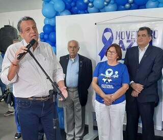 Secretário de Estado de Saúde, Flávio Brito, durante lançamento da campanha Novembro Azul no Hospital de Câncer Alfredo Abrão. (Foto: Kamilla Ratier/SES)
