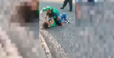 Vídeo mostra alunas brigando na saída de escola no Jardim Anache
