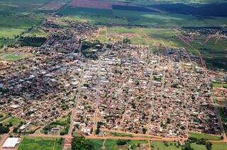 Vista aérea de Ivinhema (Foto: Divulgação/Prefeitura de Ivinhema)