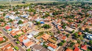 Vista aérea da cidade de Anaurilândia (Foto: Divulgação/Prefeitura de Anaurilândia)