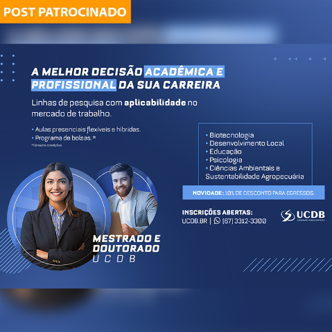 Mestrados e Doutorados UCDB: a melhor decisão da sua carreira