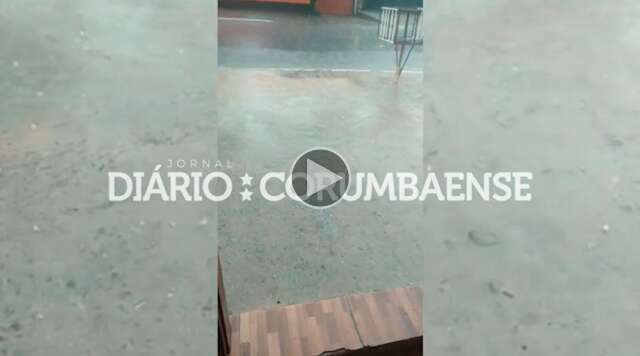 Depois de semana de altas temperaturas, Corumb&aacute; registra chuva de granizo