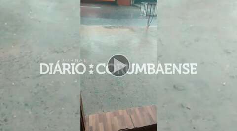 Depois de semana de altas temperaturas, Corumb&aacute; registra chuva de granizo