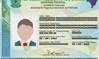 Novo documento brasileiro de identificação. (Foto: Reprodução/Governo federal)