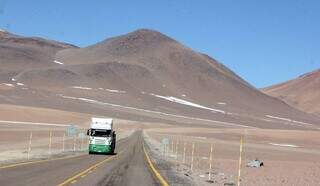 Estrada que integra rota bioceânica no Chile. (Foto: Divulgação/Governo de MS)