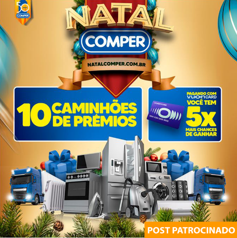 Promoção Natal Comper sorteará 10 caminhões de prêmios; participe