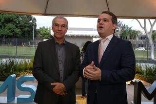 Governador Reinaldo Azambuja e o procurador-geral de Justiça, Alexandre Magno. (Foto: Kísie Ainoã)