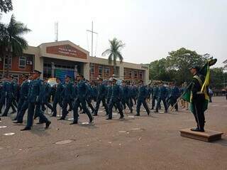 Evento de formatura da Polícia Militar de Mato Grosso do Sul realizado neste ano. (Foto: Gabriela Couto)