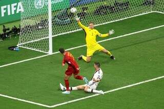 Morata abrindo o placar contra a Alemanha. (Foto: Fifa)