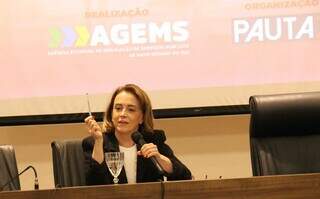 Presidente do TRF3, Marisa Ferreira, fez a palestra de abertura. (Foto: Chico Ribeiro)