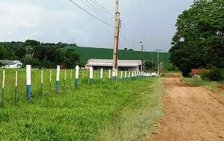 Fazenda de onde brasileiro foi sequestrado hoje, a 8 km de Ponta Porã (Foto: Última Hora)