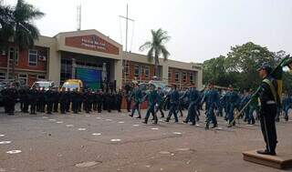 Policiais militar no Comando Geral (Foto: arquivo / Gabriela Couto)