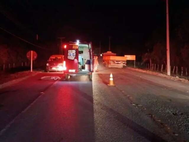 Pedestre morre atropelado por motociclista na BR-262