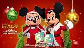 Kids Fashion MS terá Mickey e Minnie Noel da Sim Fest Personagens Vivos (Foto: Divulgação)