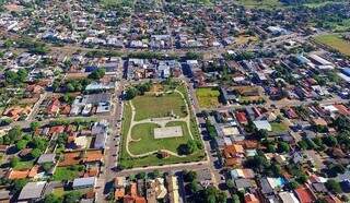 Imagem aérea da cidade de Jardim, em Mato Grosso do Sul (Foto: Reprodução/Portal MS)
